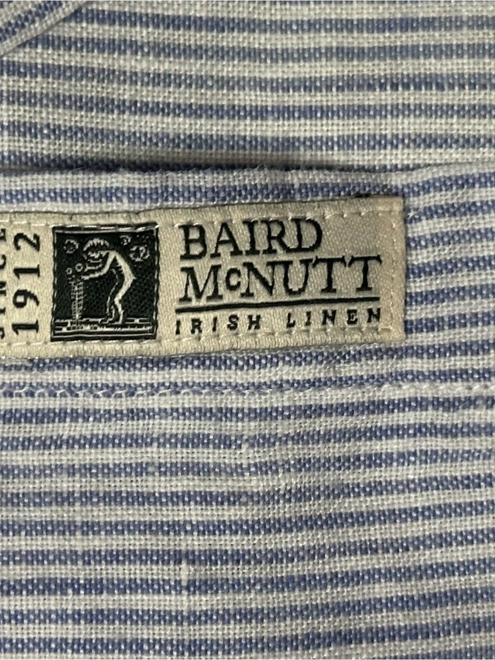 J. Crew Light Blue and White Thin-Striped Button-Down Shirt